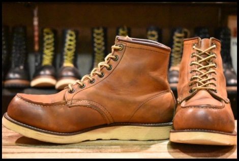 【9E 良品 羽タグ】レッドウィング 875 アイリッシュセッター 茶 オロイジナル モックトゥ 編み上げ ブーツ redwing HOPESMORE
