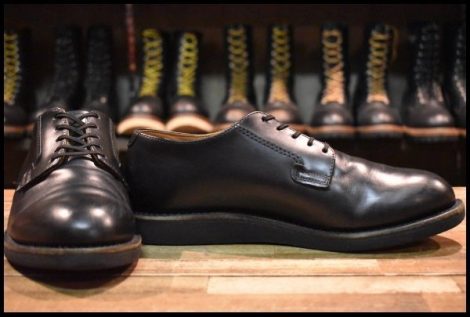 【8D 良品 19年】レッドウィング 101 ポストマン シューズ 黒 ブラック シャパラル 短靴 レースアップ ブーツ redwing HOPESMORE