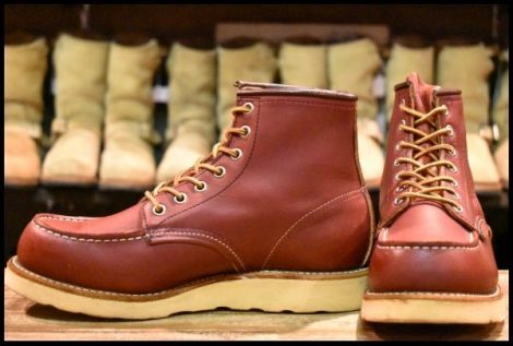 【7E 良品 犬タグ 98年】レッドウィング 8875 アイリッシュセッター 赤茶 オロラセット モックトゥ 編み上げ ブーツ redwing HOPESMORE