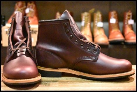 【7.5D 箱付 未使用 24年】レッドウィング 9419 ベックマン ブラックチェリー エクスカリバー プレーントゥ ブーツ redwing HOPESMORE