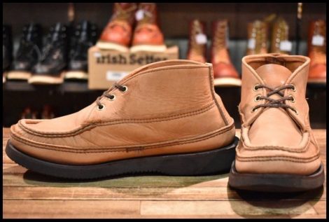 【6.5E? 良品】RUSSELLMOCCASIN ラッセルモカシン スポーティングクレーチャッカ ベージュ TAN ビブラムソール 編み上げ ブーツ HOPESMORE