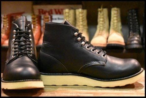 【7.5D 美品 犬タグ】レッドウィング 8165 アイリッシュセッター ブラッククローム プレーントゥ 編み上げ ブーツ redwing HOPESMORE