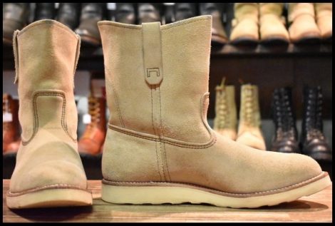 【11E 良品 10年】レッドウィング 8168 スエード ペコス ホーソーン アビレーン ラフアウト プルオン ブーツ redwing pecos HOPESMORE