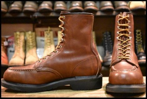 【8D 良品 旧羽タグ PT83】レッドウィング 4440 ブラウン ロング 赤茶 スーパーソール モックトゥ スチールトゥ ブーツ redwing HOPESMORE