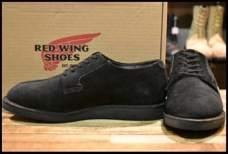 【6.5D 箱付 美品 20年 BEAMS別注】レッドウィング 9193 黒 スエード ポストマン ブラック ゴアテックス ブーツ HOPESMORE