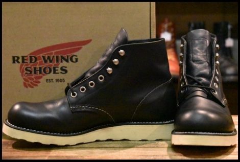 【7D 箱付 試着程度 15年】レッドウィング 8165 アイリッシュセッター 黒 ブラッククローム プレーントゥ ブーツ redwing HOPESMORE