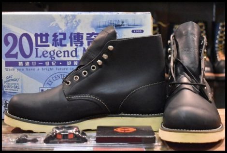 【8.5EE 箱付 DEAD 犬タグ LEGEND 99年】レッドウィング 8165 アイリッシュセッター ブラック プレーントゥ ブーツ redwing HOPESMORE
