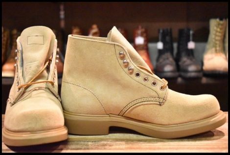 【8D 箱付 DEAD 羽タグ】レッドウィング 8128 スエード スーパーソール タン ラフアウト プレーントゥ 編み上げ ブーツ redwing HOPESMORE