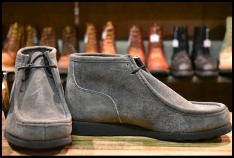 【8EEE 箱付 DEAD BEAMS別注 01年】レッドウィング 8892 ワラビー スエード グレー 灰色 短靴 レースアップ ブーツ redwing HOPESMORE