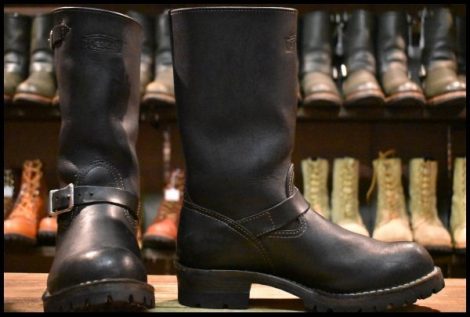 【8.5D 良品 13年】WESCO ウエスコ ボス ブラック 黒 11インチハイト ビブラム100シングル ブーツ BOSS エンジニア HOPESMORE