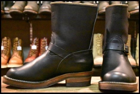 【9? 良品 旧ロゴ SCARECROW別注】WESCO ウエスコ カスタムボス ブラック 黒 ビブラム700ダブルミッド スケアクロウ ブーツ HOPESMORE