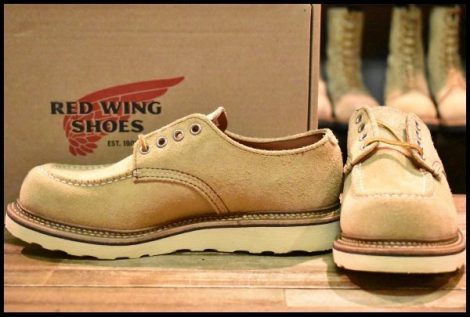 【6.5D 箱付 試着程度 13年】レッドウィング 8097 スエード オックスフォード ラフアウト モック 短靴 ブーツ 8105 redwing HOPESMORE