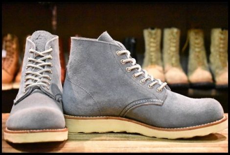 【8D 美品 11年】レッドウィング 8144 スエード アイリッシュセッター スレートブルー 水色 青 プレーントゥ ブーツ redwing HOPESMORE