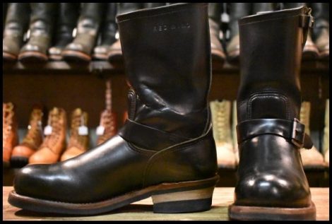 【7.5D 良品 15年】レッドウィング 9268 エンジニア 黒 ブラック クローンダイク スチールトゥ プルオン ブーツ redwing HOPESMORE