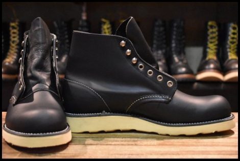 【8D 箱付 DEAD 犬タグ 98年】レッドウィング 8165 アイリッシュセッター 黒 ブラッククローム プレーントゥ ブーツ redwing HOPESMORE