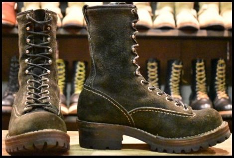 【8.5E 箱付 良品 10年】WESCO ウエスコ カスタムジョブマスターLTT 黒 ブラックラフアウト ビブラム100 編み上げ ブーツ HOPESMORE