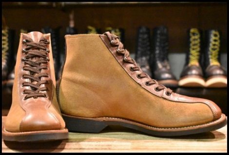 【8.5D 美品 18年】レッドウィング 8827 アウティング 茶 ミュールスキナー＆ティークフェザーストーン ブーツ redwing HOPESMORE