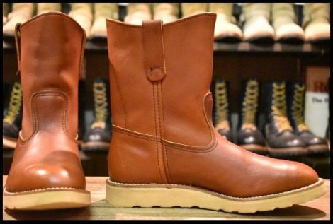 【7EEE 箱付 DEAD 旧犬タグ 89年】レッドウィング 866 ペコス 赤茶 オロラセット ビンテージ プルオン ブーツ redwing pecos HOPESMORE