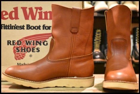 【7EEE 箱付 DEAD 旧犬タグ 89年】レッドウィング 866 ペコス 赤茶 オロラセット ビンテージ プルオン ブーツ redwing pecos HOPESMORE