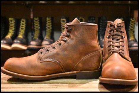 【10D 美品 24年】レッドウィング 3343 ブラックスミス 茶 カッパーラフ＆タフ プレーントゥ レースアップ ブーツ redwing HOPESMORE