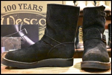 【8E 箱付 美品 21年】WESCO ウエスコ カスタムボス ブラックラフアウト 黒 8インチハイト ラプターソール ブーツ BOSS HOPESMORE