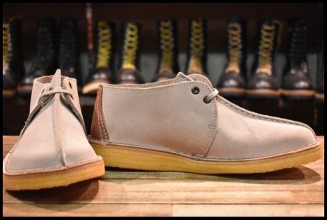 【US9 DEAD ENGLAND製】Clarks クラークス デザートトレック サンドスエード グレー チャッカ イギリス 英国 ブーツ HOPESMORE