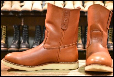 【9.5E 良品 12年】レッドウィング 8866 ペコス 赤茶 オロラセット クッションソール ブーツ redwing pecos HOPESMORE