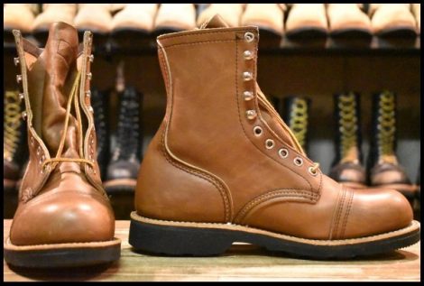 【6.5D DEAD PT83 89年11月刻印】レッドウィング 4415 茶 ブラウン キャップトゥ ロング アイアンレンジ ブーツ redwing HOPESMORE