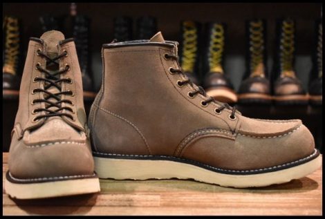 【7.5D 美品 20年】レッドウィング 8863 スエード ミュールスキナー ラフアウト モックトゥ 編み上げ ブーツ redwing HOPESMORE