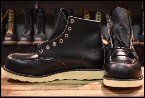 【9D DEAD 羽タグ 99年】レッドウィング 8130 アイリッシュセッター 黒 ブラッククローム モックトゥ 8179 ブーツ redwing HOPESMORE
