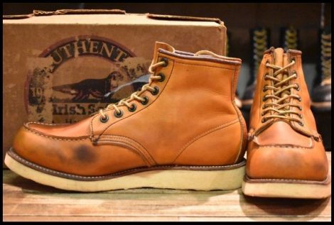 【9.5D 箱付 良品 犬刻印 97年】レッドウィング 875 アイリッシュセッター 茶 オロイジナル モックトゥ 編み上げ ブーツ redwing HOPESMORE