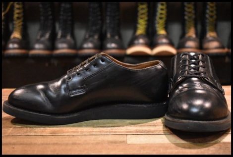 【7D 良品 23年】レッドウィング 101 ポストマン シューズ 黒 ブラック シャパラル ローカット 短靴 ブーツ redwing HOPESMORE