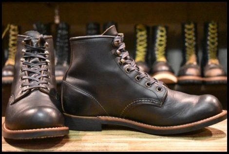 【8D 美品 23年】レッドウィング 3345 ブラックスミス 黒 プレーリー プレーントゥ 編み上げ レースアップ ブーツ redwing HOPESMORE