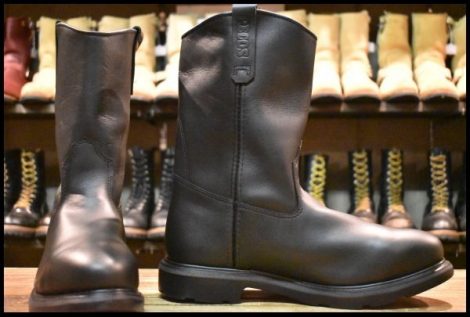 【10EE 箱付 未使用 08年】レッドウィング 4471 ペコス 黒 ブラッククローム プルオン ブーツ redwing pecos 8155 HOPESMORE