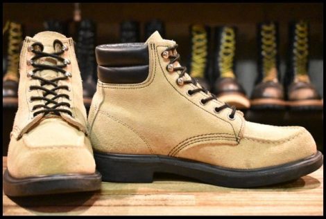 【7.5D 良品 11年】レッドウィング 8118 スエード スーパーソール ホーソーン ラフアウト モックトゥ 編み上げ ブーツ redwing HOPESMORE