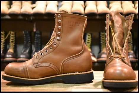 【6.5D DEAD PT83 89年11月刻印】レッドウィング 4415 茶 ブラウン キャップトゥ ロング アイアンレンジ ブーツ redwing HOPESMORE