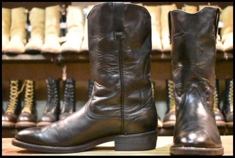 【11.5B 良品 旧羽タグ 80年05月刻印】レッドウィング 1473 ペコス 黒 ポリッシャブルブラックカウハイド ビンテージ 8155 HOPESMORE