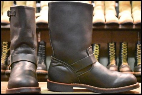 【8.5D 箱付 美品 10年】レッドウィング 2990 エンジニア 黒 ブラック ハーネスレザー スチール無し ブーツ 2966 2268 redwing HOPESMORE