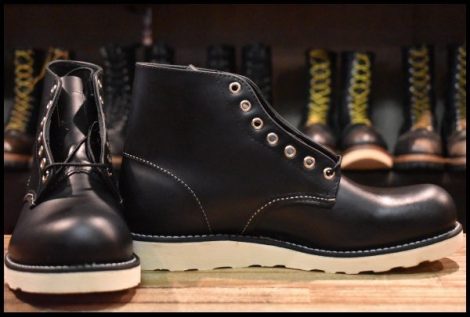 【8.5D 箱付 未使用 25年】レッドウィング 8165 アイリッシュセッター ブラッククローム プレーントゥ 編み上げ ブーツ redwing HOPESMORE
