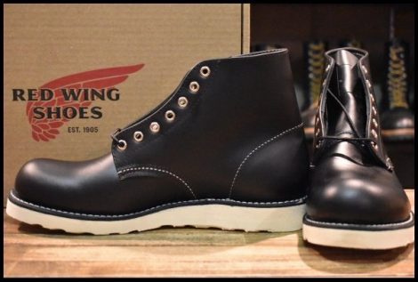 【8.5D 箱付 未使用 25年】レッドウィング 8165 アイリッシュセッター ブラッククローム プレーントゥ 編み上げ ブーツ redwing HOPESMORE