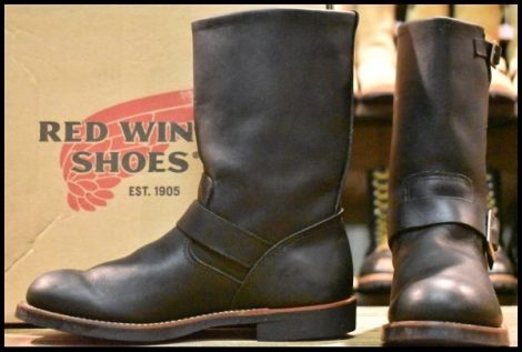 【8.5D 箱付 美品 10年】レッドウィング 2990 エンジニア 黒 ブラック ハーネスレザー スチール無し ブーツ 2966 2268 redwing HOPESMORE