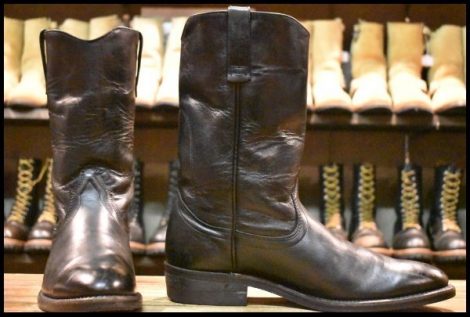 【11.5B 良品 旧羽タグ 80年05月刻印】レッドウィング 1473 ペコス 黒 ポリッシャブルブラックカウハイド ビンテージ 8155 HOPESMORE