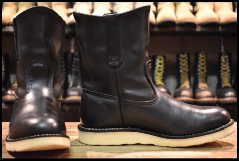 【7E 良品 07年】レッドウィング 8169 ペコス 黒 ブラッククローム プルオン クッションソール ブーツ redwing pecos HOPESMORE