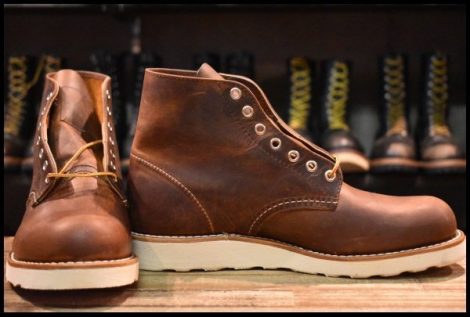 【8.5D 箱付 未使用 25年】レッドウィング 9111 アイリッシュセッター 茶 カッパー ラフ＆タフ プレーントゥ ブーツ redwing HOPESMORE