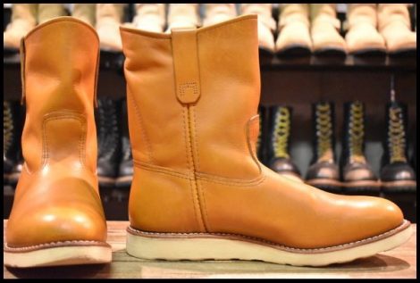 【9E 良品 11年】レッドウィング 9866 ゴールドラセット ペコス 茶 プルオン クッションソール ブーツ redwing pecos HOPESMORE