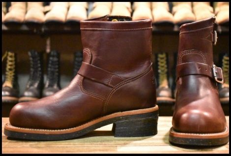 【7E 美品 黒タグ】Chippewa チペワ 1901M11 ショートエンジニア 7インチハイト コードバン スチールトゥ ビブラム700 ブーツ HOPESMORE
