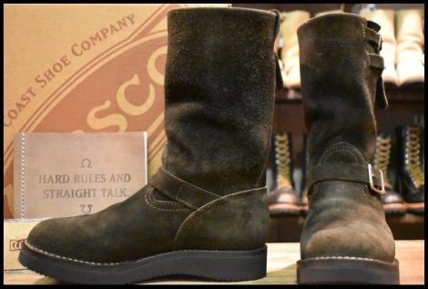 【8.5D 箱付 良品 08年】WESCO ウエスコ カスタムボス ブラックラフアウト 黒 11インチハイト ビブラム2021シングル ブーツ BOSS HOPESMORE