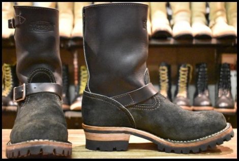 【8.5D 箱付 美品 12年】WESCO ウエスコ カスタムボス ブラック×ラフアウト 黒 9インチハイト ビブラム100シングル ブーツ HOPESMORE