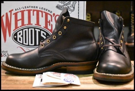 【8D 箱付 未使用】WHITE’S ホワイツ セミドレス 2332-MV ブラックドレス 黒 ビブラム430シングル レースアップ 編み上げ ブーツ HOPESMORE