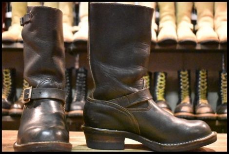 【6.5E?7E? 良品 旧ロゴ】WESCO ウエスコ ボス ブラック 黒 11インチハイト ビブラム430 エンジニア ブーツ BOSS HOPESMORE